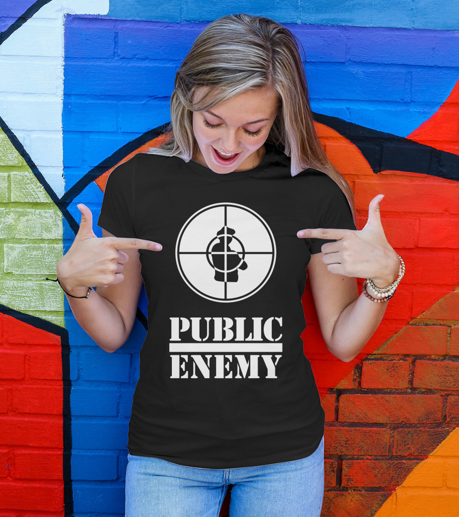Public Enemy Classic Logo Target Silhouette T-Shirt