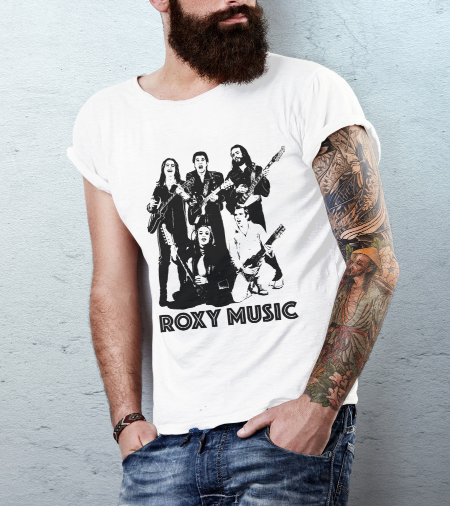 Roxy Music Band Members With Guitars T-Shirt