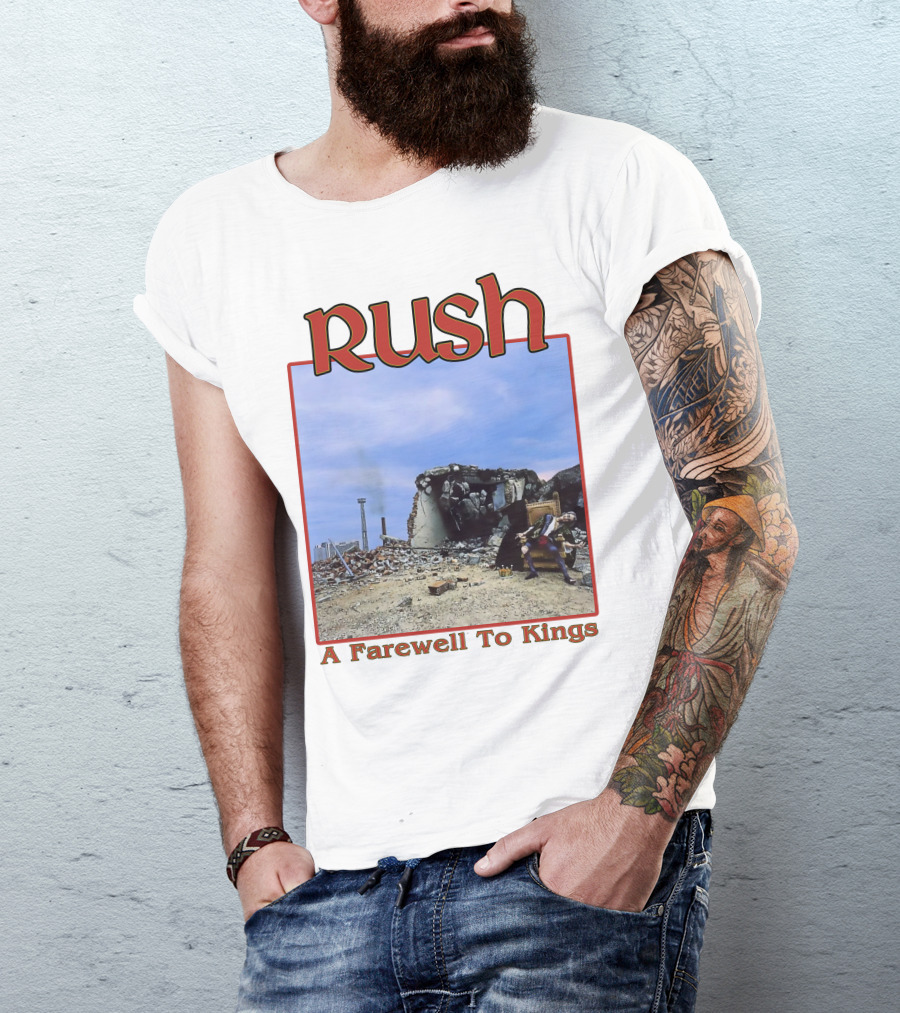 Rush A Farewell To Kings Album Cover Ruins Blue Sky T-Shirt