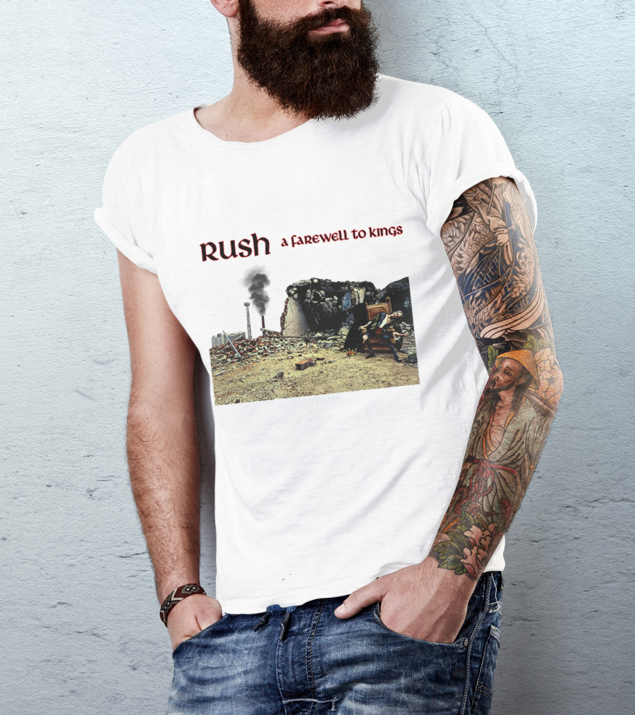 Rush A Farewell To Kings Album Cover Industrial Ruins Scene T-Shirt
