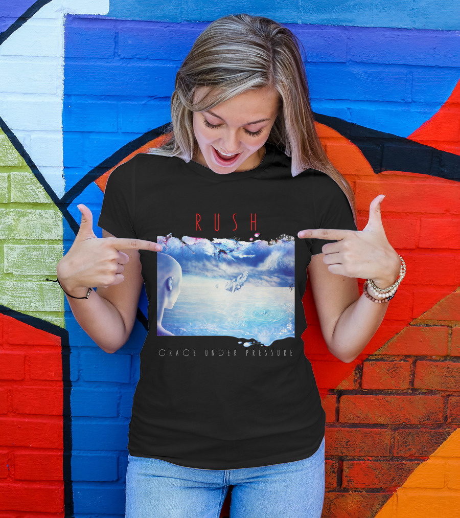 Rush Grace Under Pressure Oceanic Scene T-Shirt