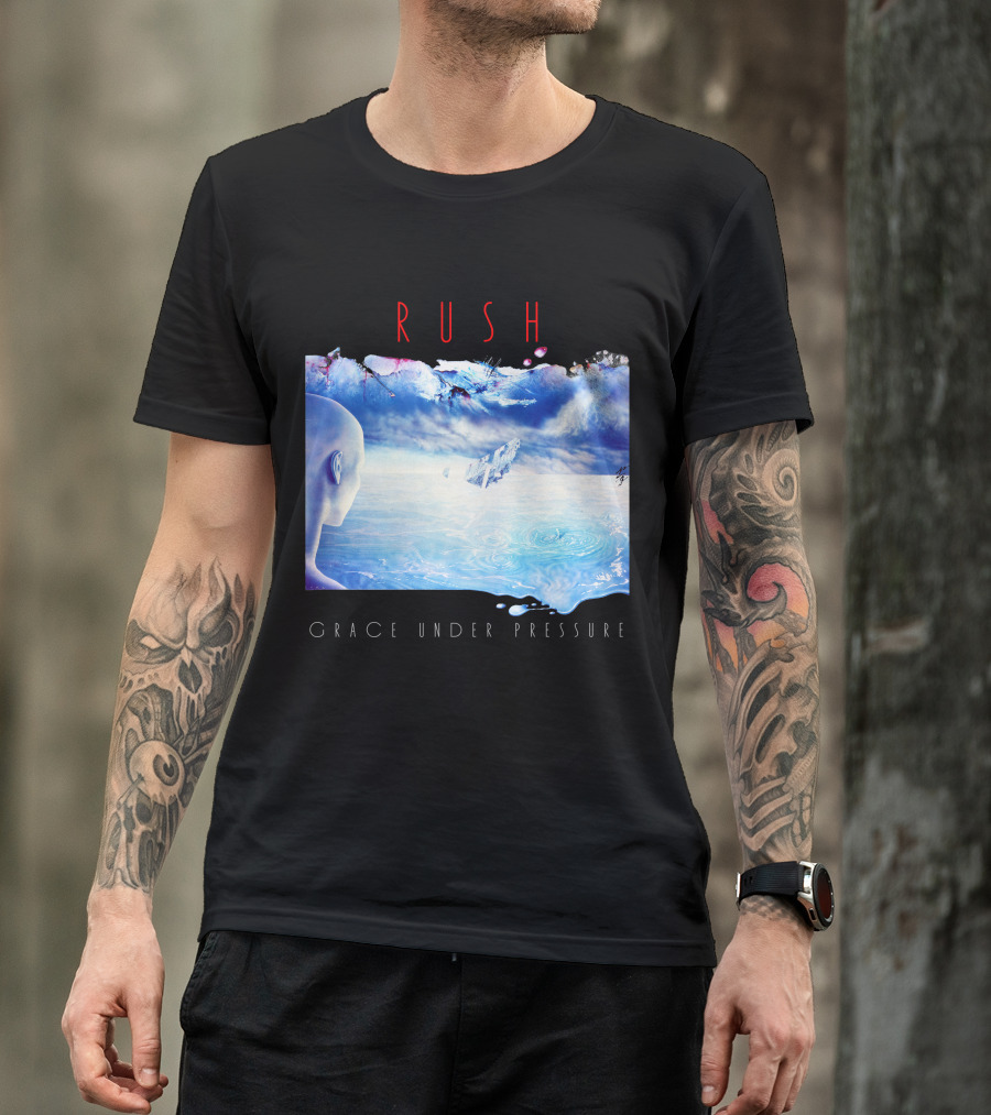 Rush Grace Under Pressure Oceanic Scene T-Shirt