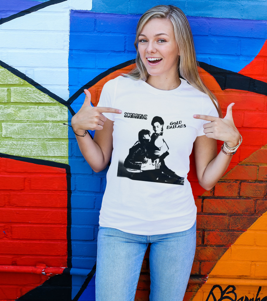 Scorpions Gold Ballads Album Cover Black And White Art Scp T-Shirt