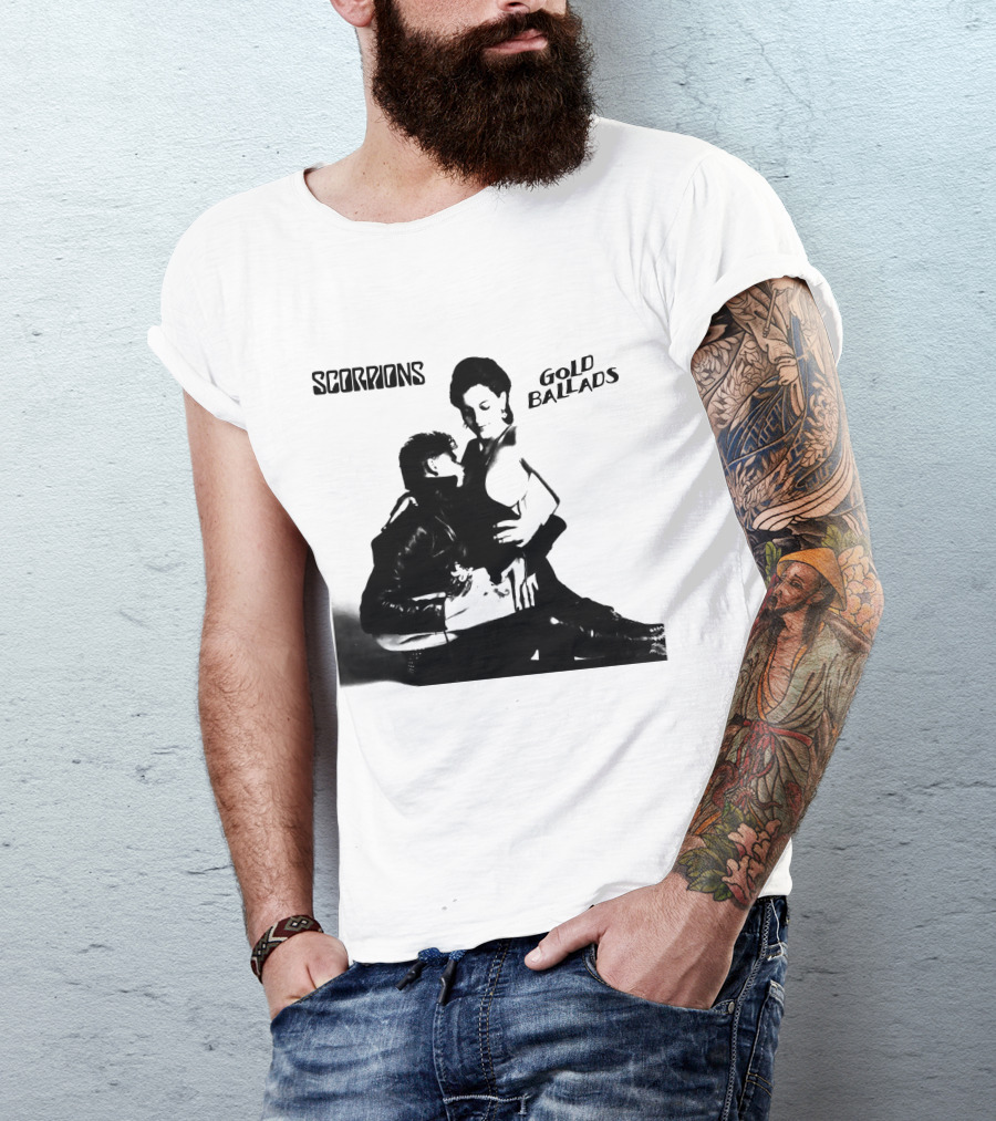 Scorpions Gold Ballads Album Cover Black And White Art Scp T-Shirt