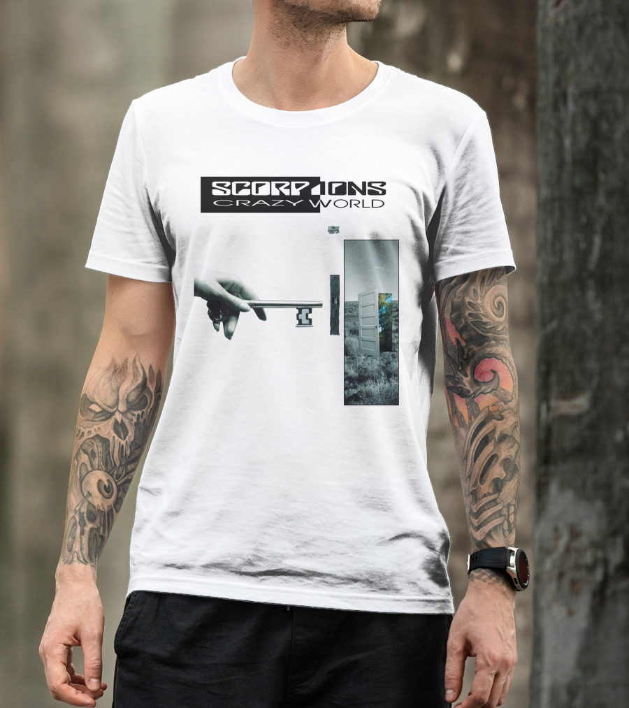 Scorpions Crazy World Key And Door Landscape T-Shirt