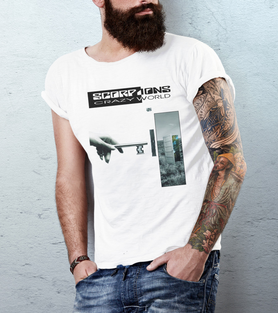 Scorpions Crazy World Key And Door Landscape T-Shirt