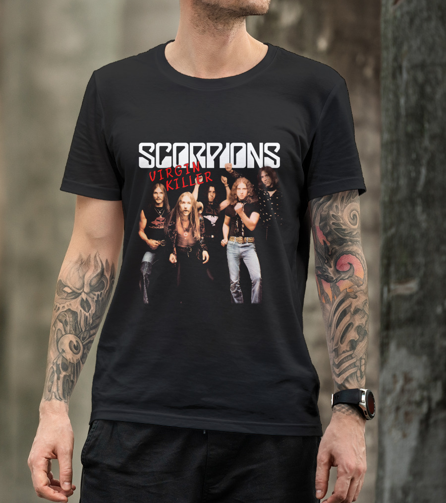 Scorpions Virgin Killer Album Cover Band Photo T-Shirt