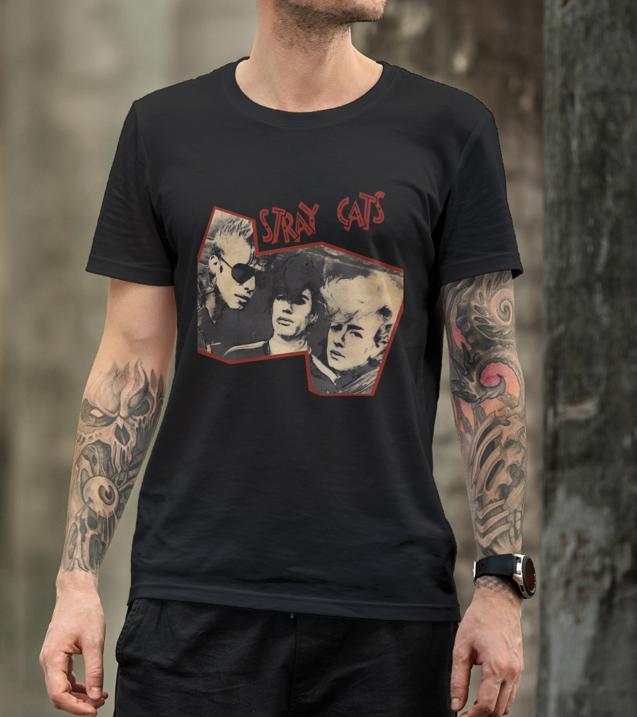 Stray Cats Vintage Trio T-Shirt