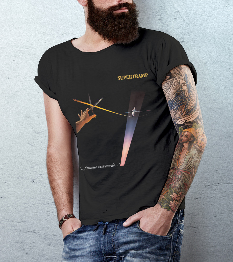 Supertramp Famous Last Words Album Cover Art Tightrope Balancing Act T-Shirt