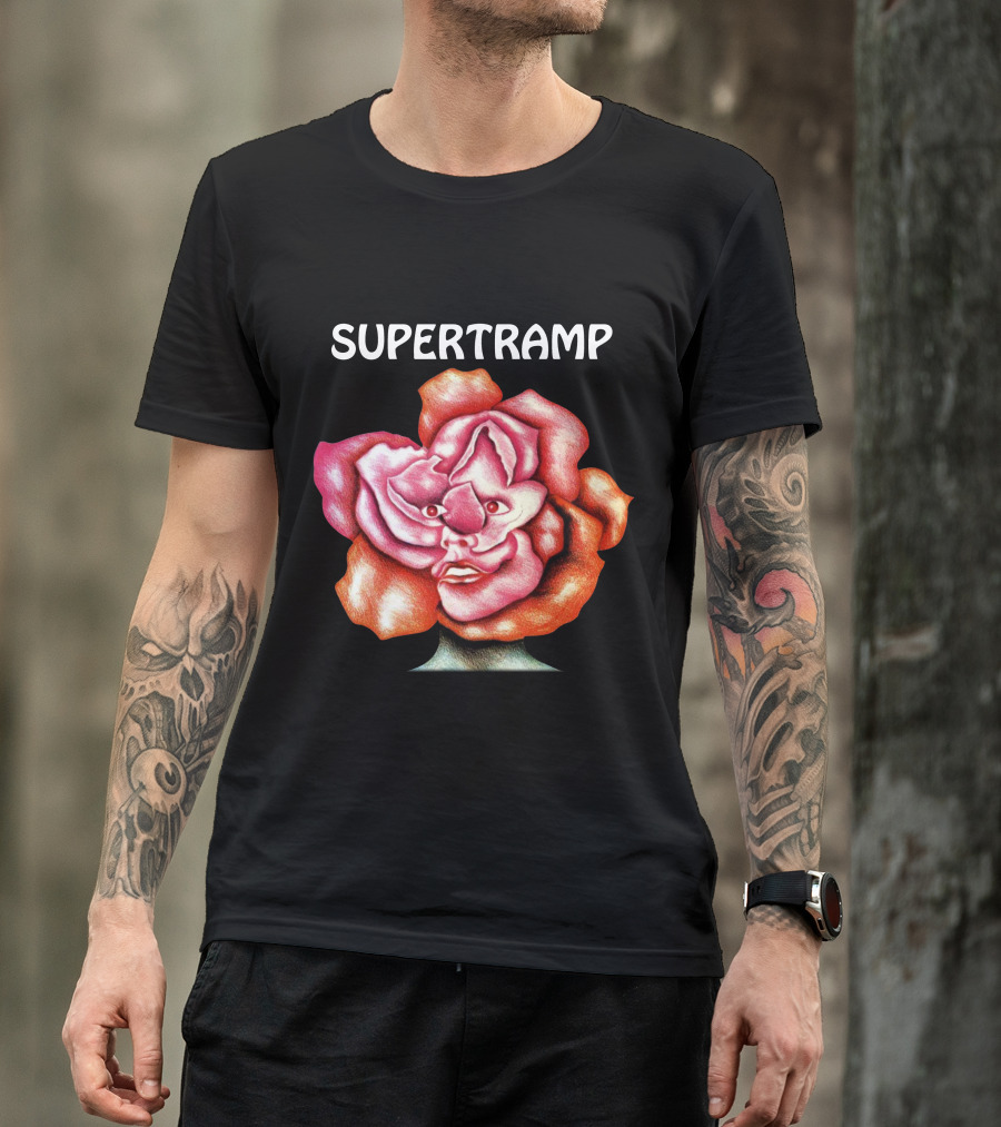 Supertramp Surreal Face Flower T-Shirt