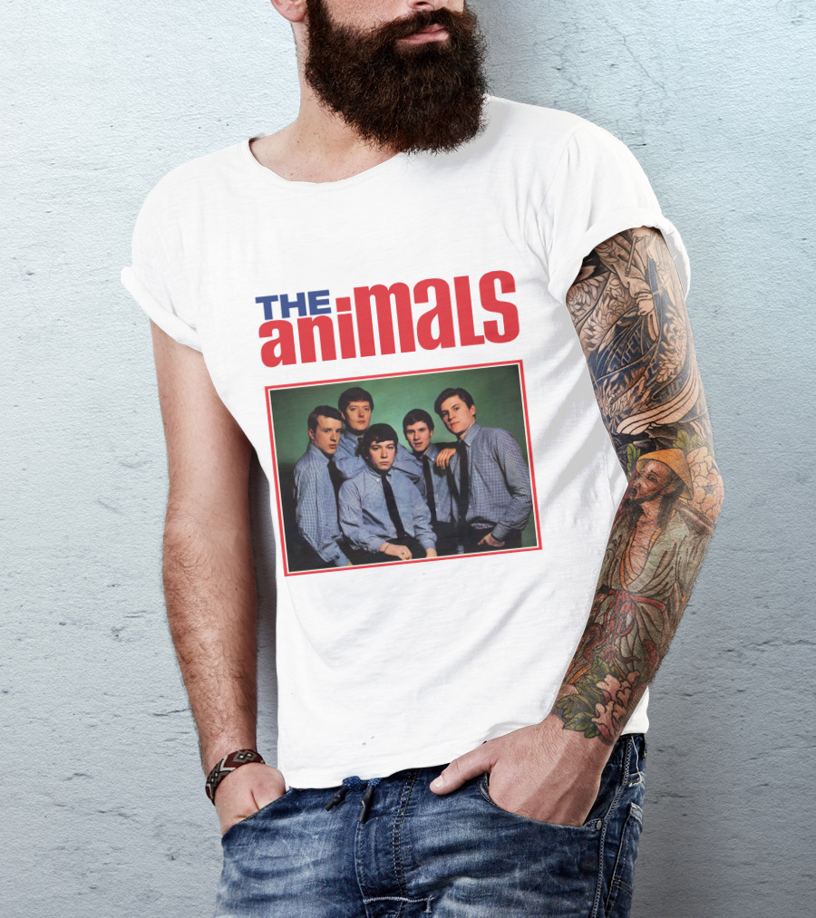 The Animals Band Portrait In Classic Style T-Shirt