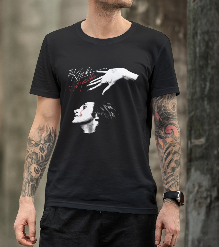 The Kinks Sleepwalker Face Profile With Hand Gesture T-Shirt