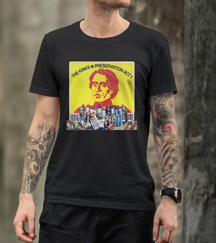 The Kinks Preservation Act 1 Album Cover Art With Band Members T-Shirt