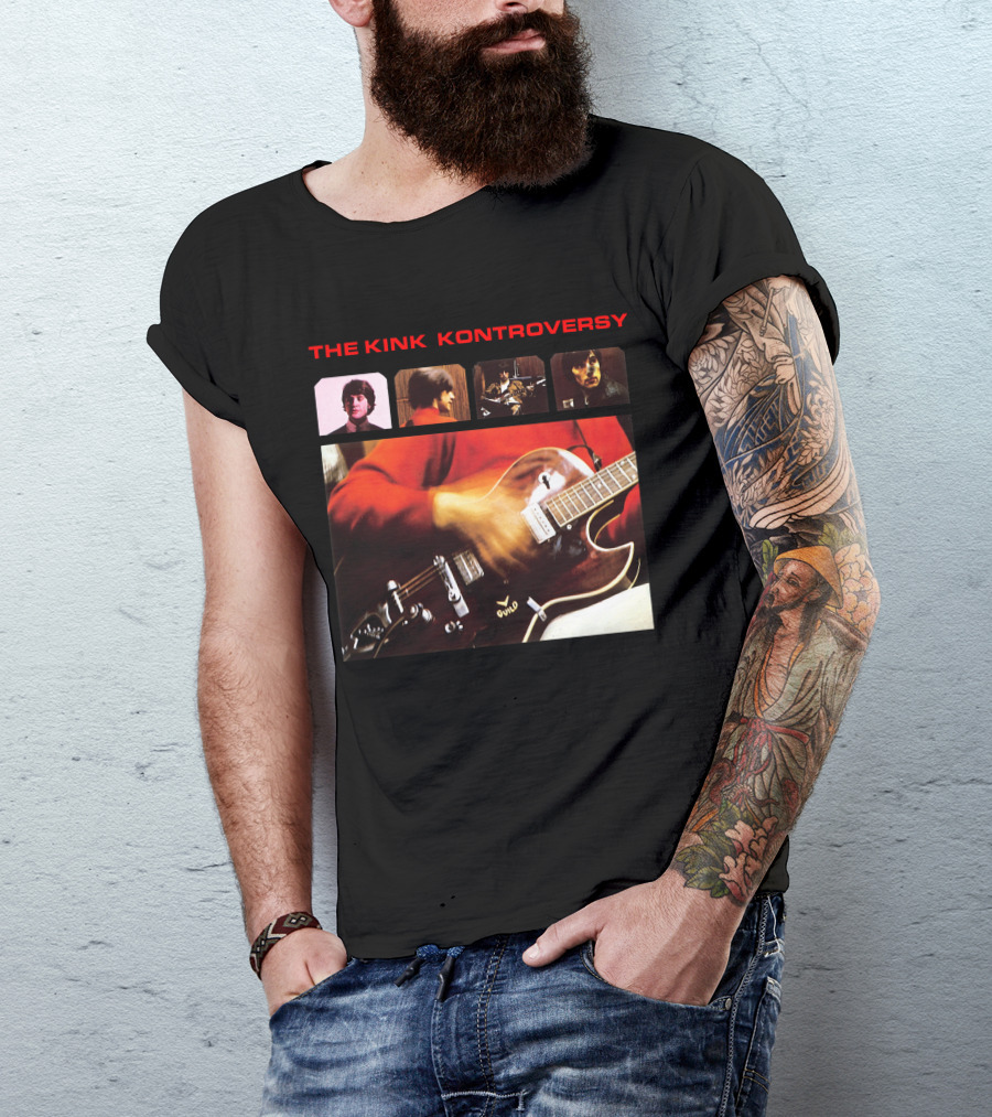 The Kinks The Kink Kontroversy Album Cover Guitar Montage T-Shirt