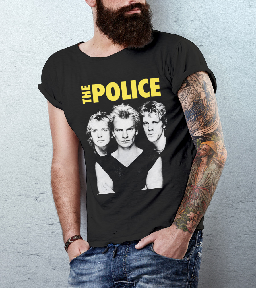 The Police Band Black And White T-Shirt