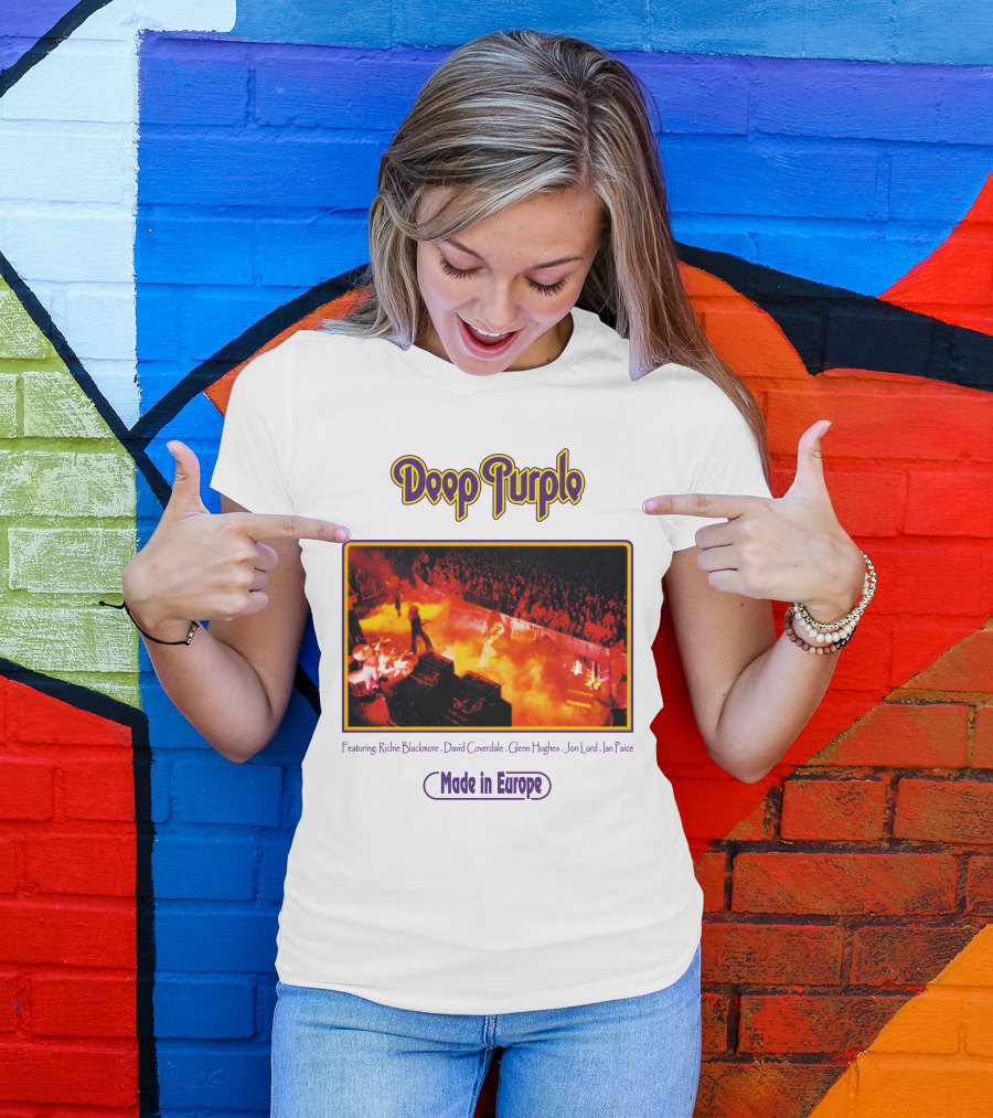 Deep Purple Made In Europe Featuring Richie Blackmore David Coverdale Glenn Hughes Jon Lord Ian Paice T-Shirt