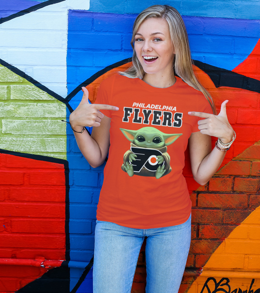 Philadelphia Flyers Baby Yoda T-Shirt