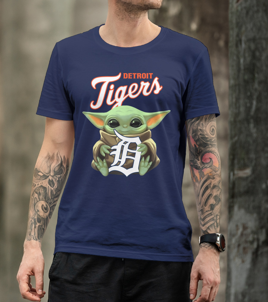 Detroit Tigers Baby Yoda T-Shirt