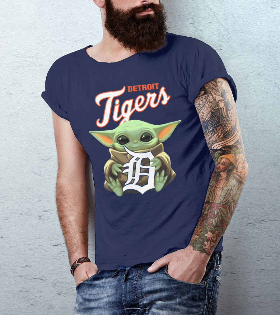 Detroit Tigers Baby Yoda T-Shirt
