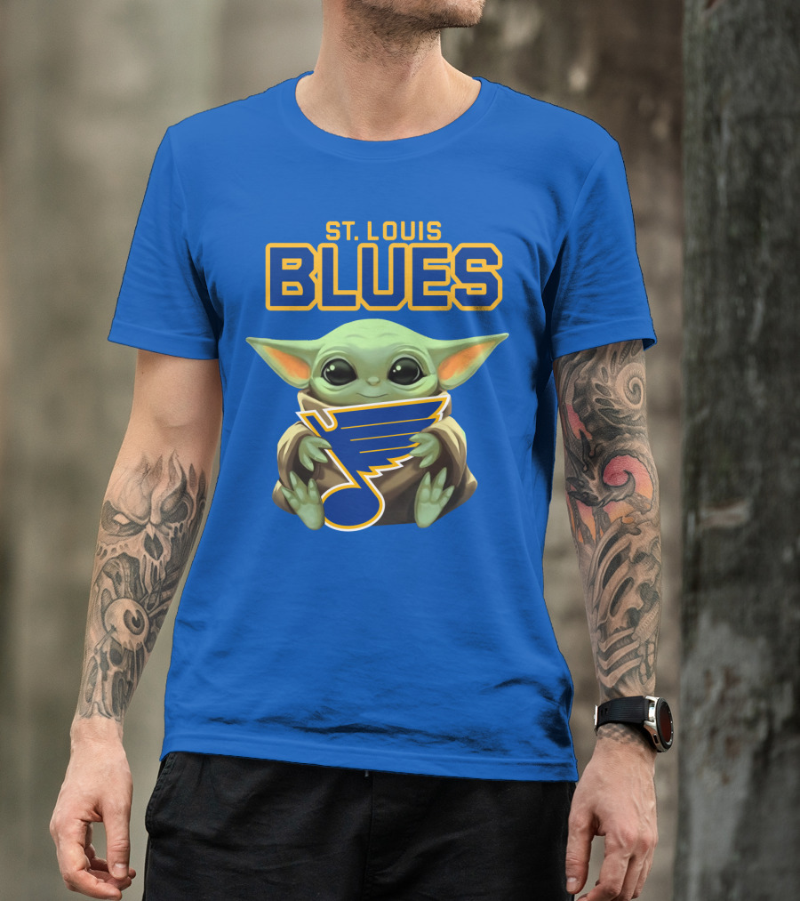 St. Louis Blues Baby Yoda T-Shirt