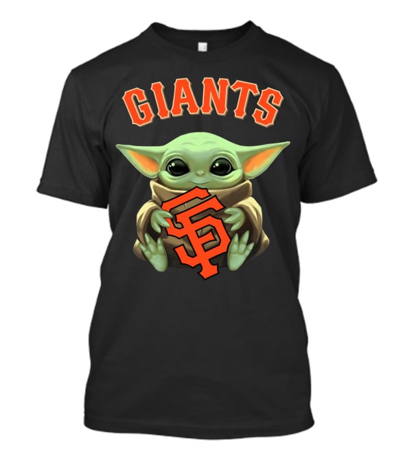 Giants San Francisco Baby Yoda Grogu MLB Crossover T-Shirt
