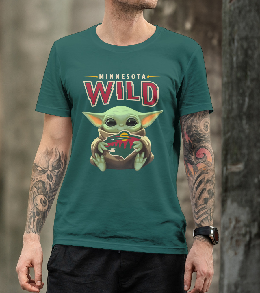 Minnesota Wild Baby Yoda T-Shirt
