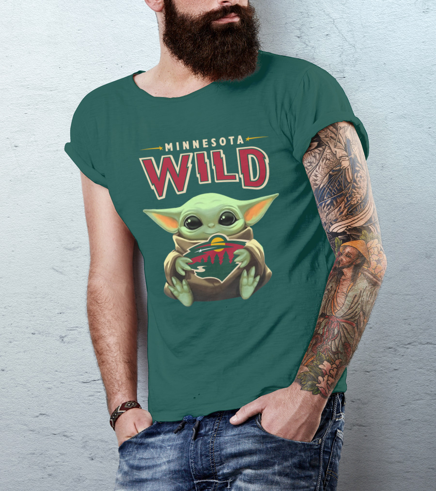 Minnesota Wild Baby Yoda T-Shirt