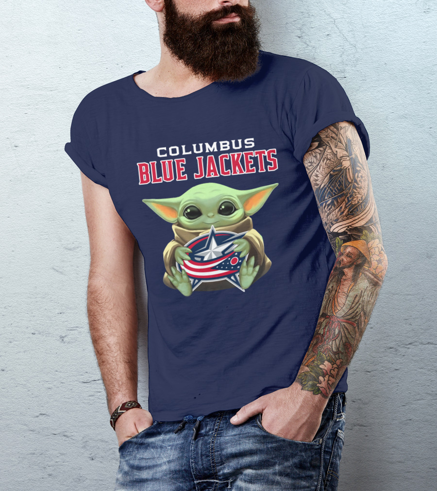 Columbus Blue Jackets Baby Yoda T-Shirt