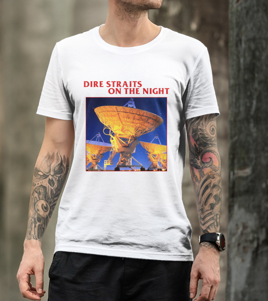 Dire Straits On The Night Satellite Dishes T-Shirt