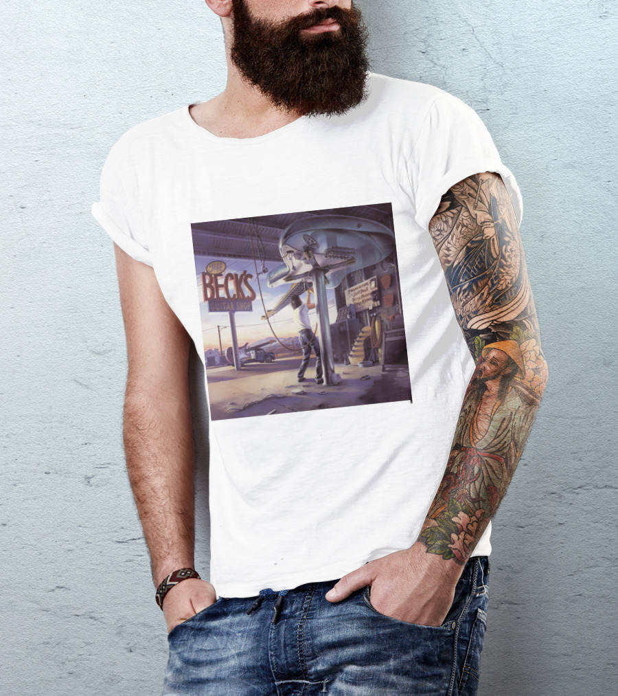 Jeff Beck Guitar Shop Playing On Air Performance Guitar Gig T-Shirt