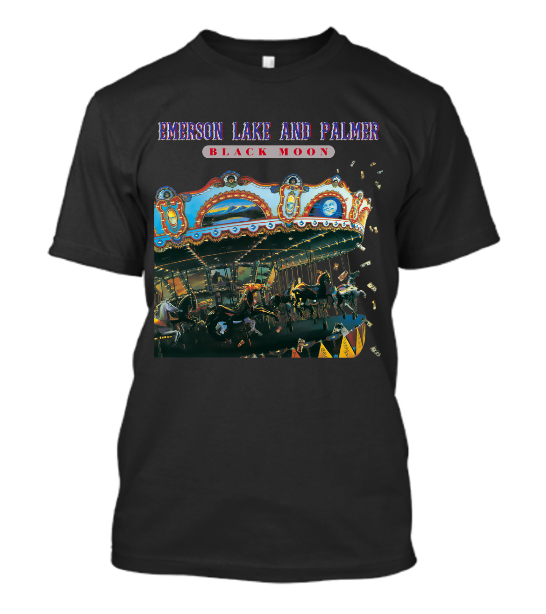 Emerson Lake And Palmer Black Moon Carousel T-Shirt