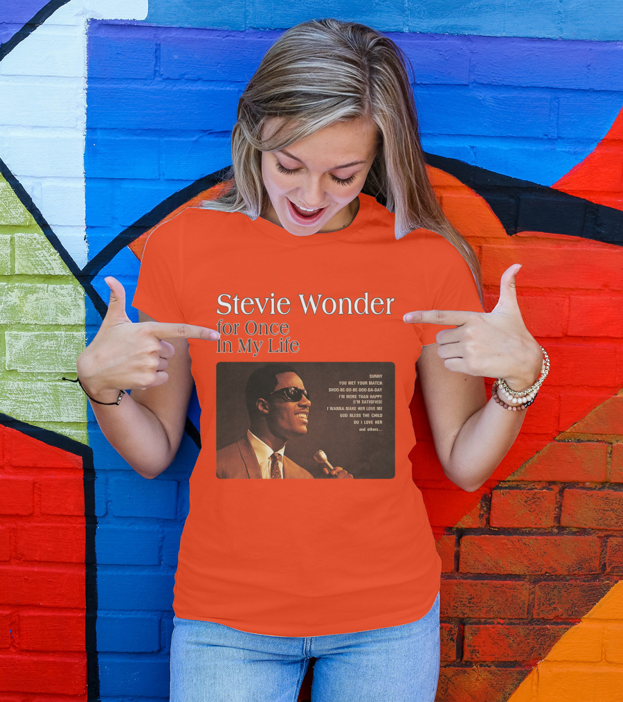 Stevie Wonder For Once In My Life Album Sunny You Met Your Match Songs T-Shirt