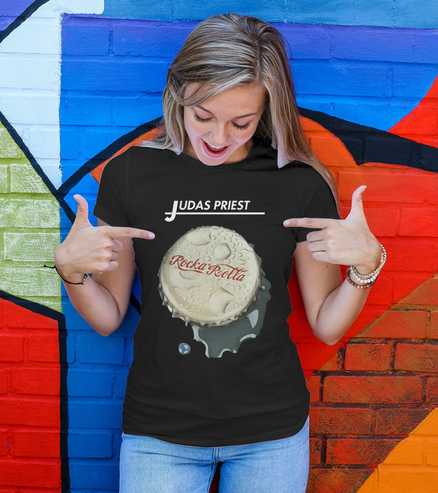 Judas Priest Rocka Rolla Album Bottle Cap T-Shirt