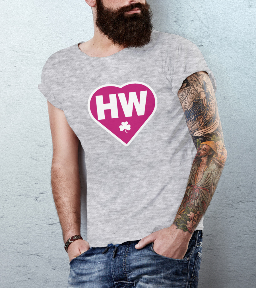 HW Heart With Shamrock Icon Celtics T-Shirt