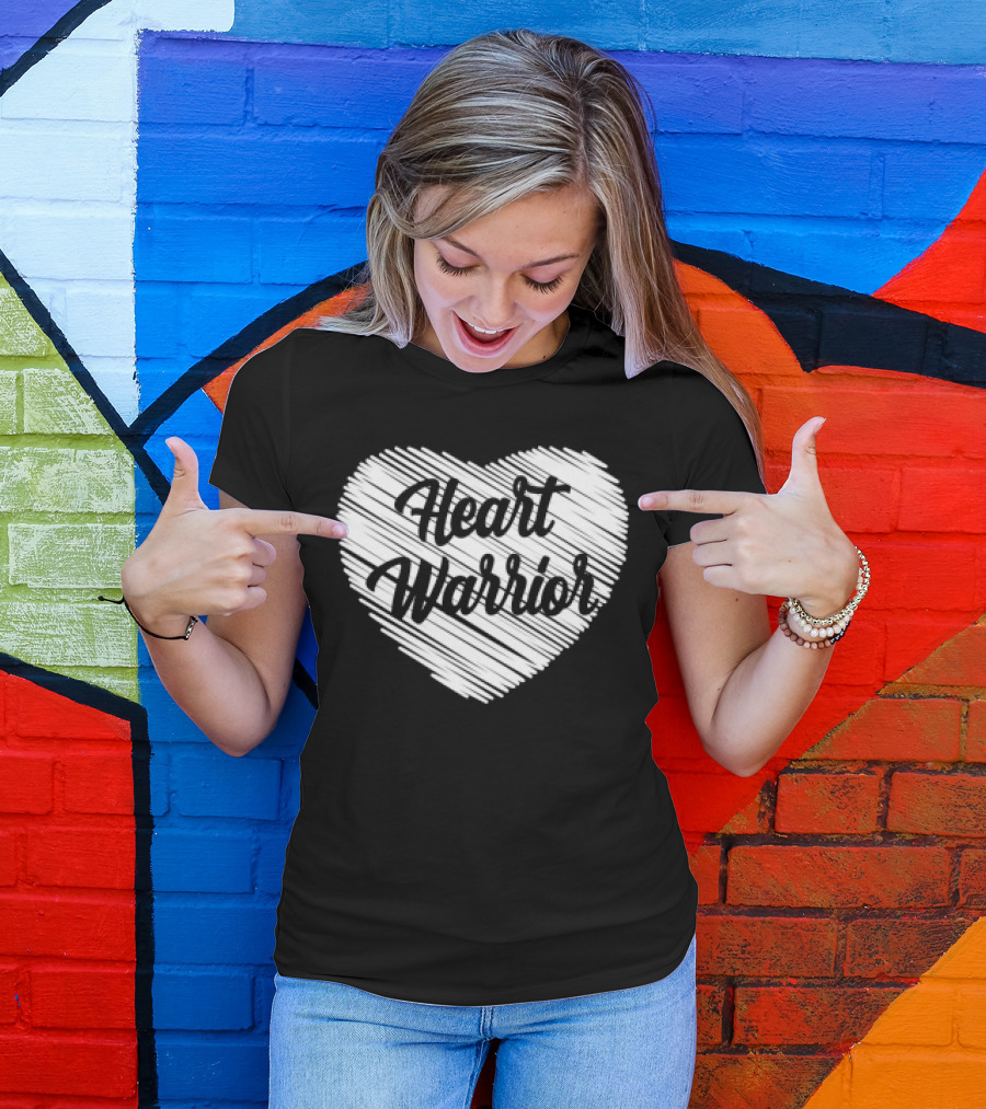 Heart Warrior Wear Red Heart Disease Awareness T-Shirt