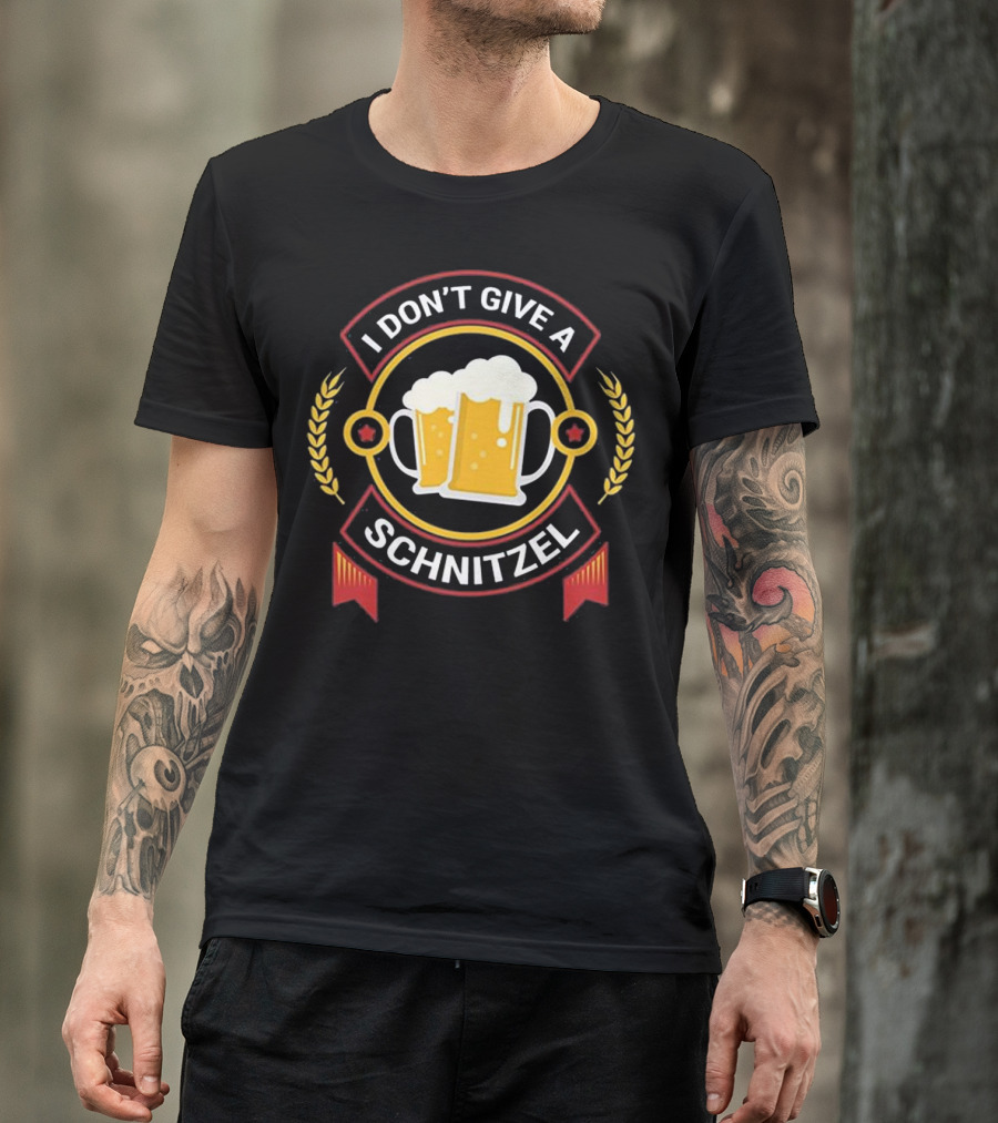 Oktoberfest Beer Humor I Don't Give A Schnitzel Snitzel Food Festival T-Shirt
