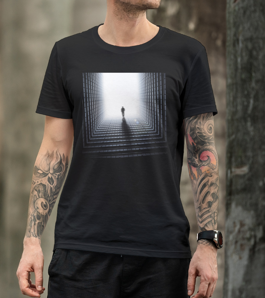 Tunnel Perspective Silhouette Light Escape T-Shirt