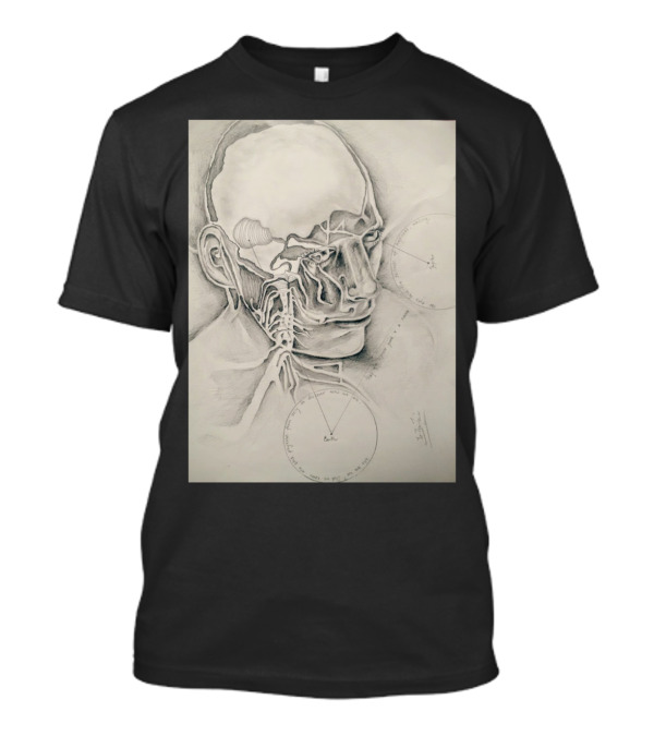 Jupiter Anatomical Drawing With Geometric Cycles T-Shirt