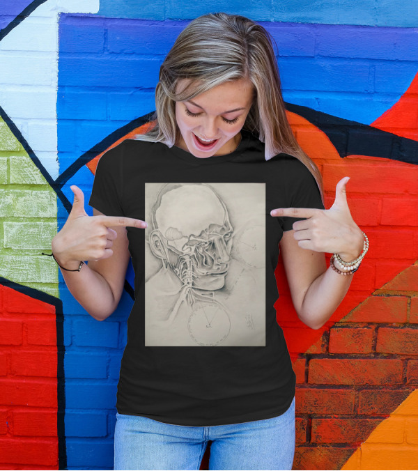 Jupiter Anatomical Drawing With Geometric Cycles T-Shirt