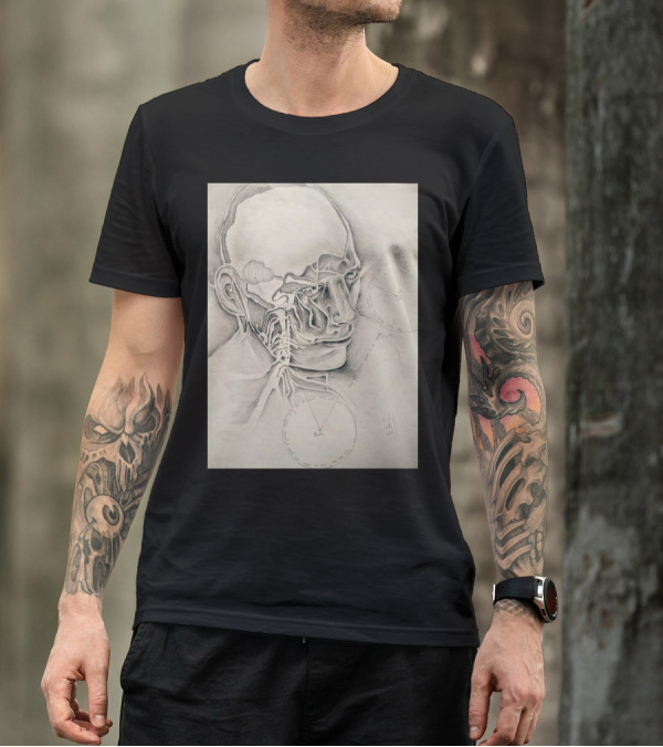 Jupiter Anatomical Drawing With Geometric Cycles T-Shirt