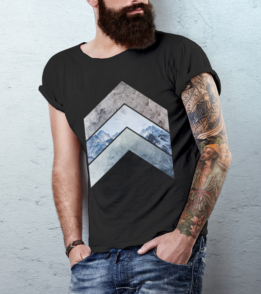 Getaway T Mountain Adventure Chevron Layers T-Shirt