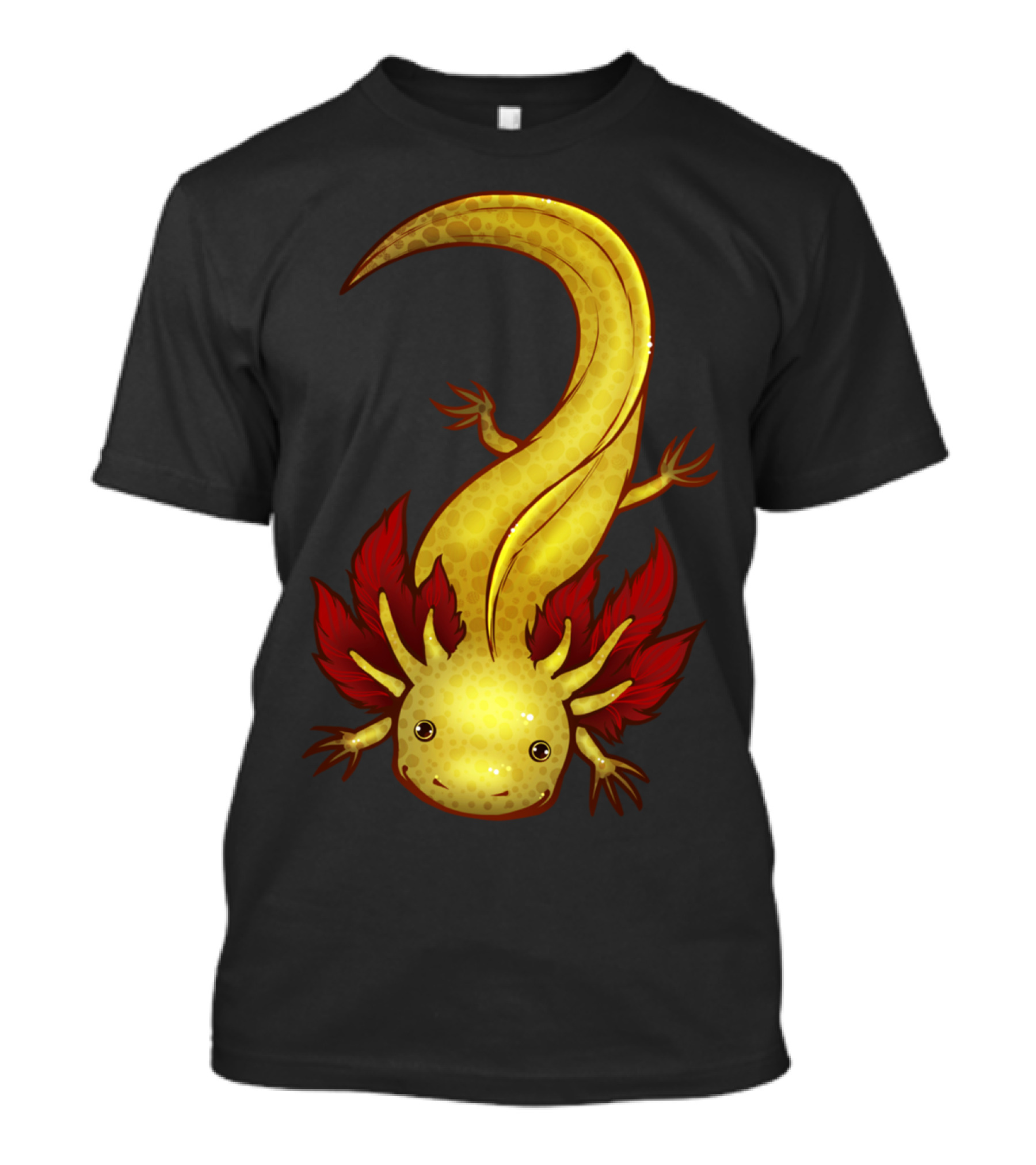 GFP Copper Axolotl With Vibrant Red Gills And Golden Body T-Shirt