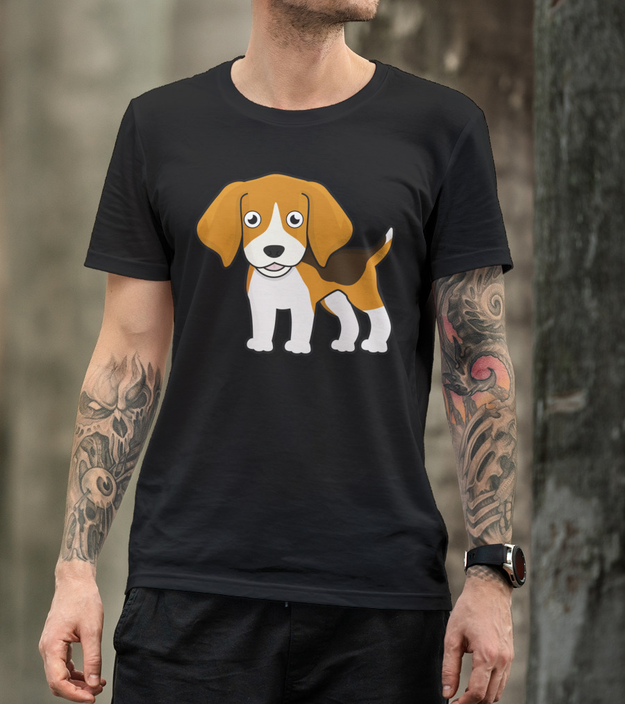 Cute Beagle T Cartoon Dog Image T-Shirt