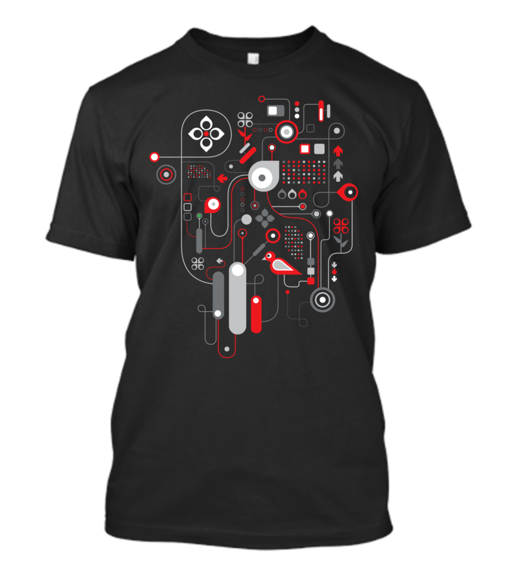 Circular Reasoning Geometric Bird Circuitry T-Shirt