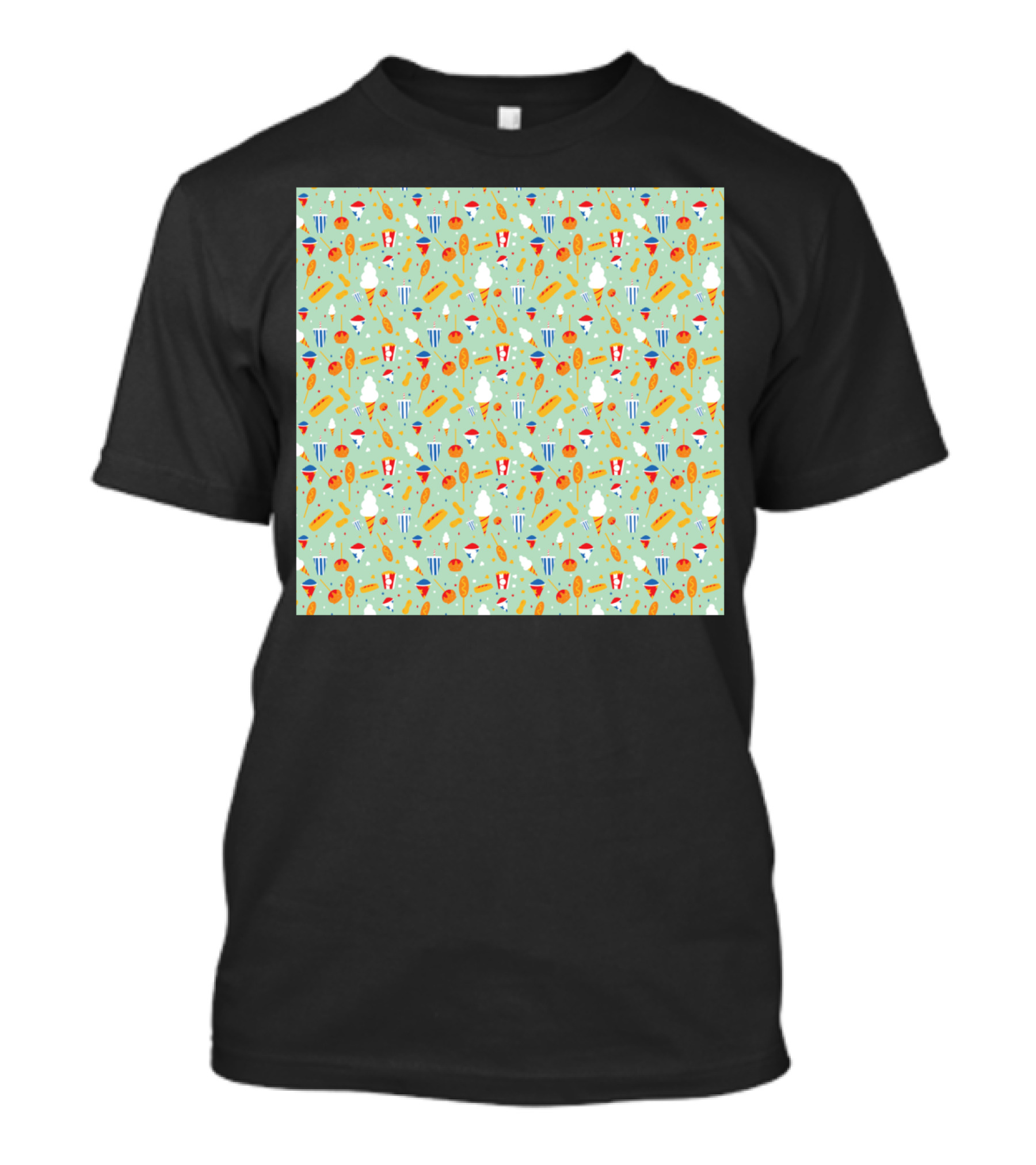 Circus Food Popcorn Hot Dogs Cotton Candy T-Shirt