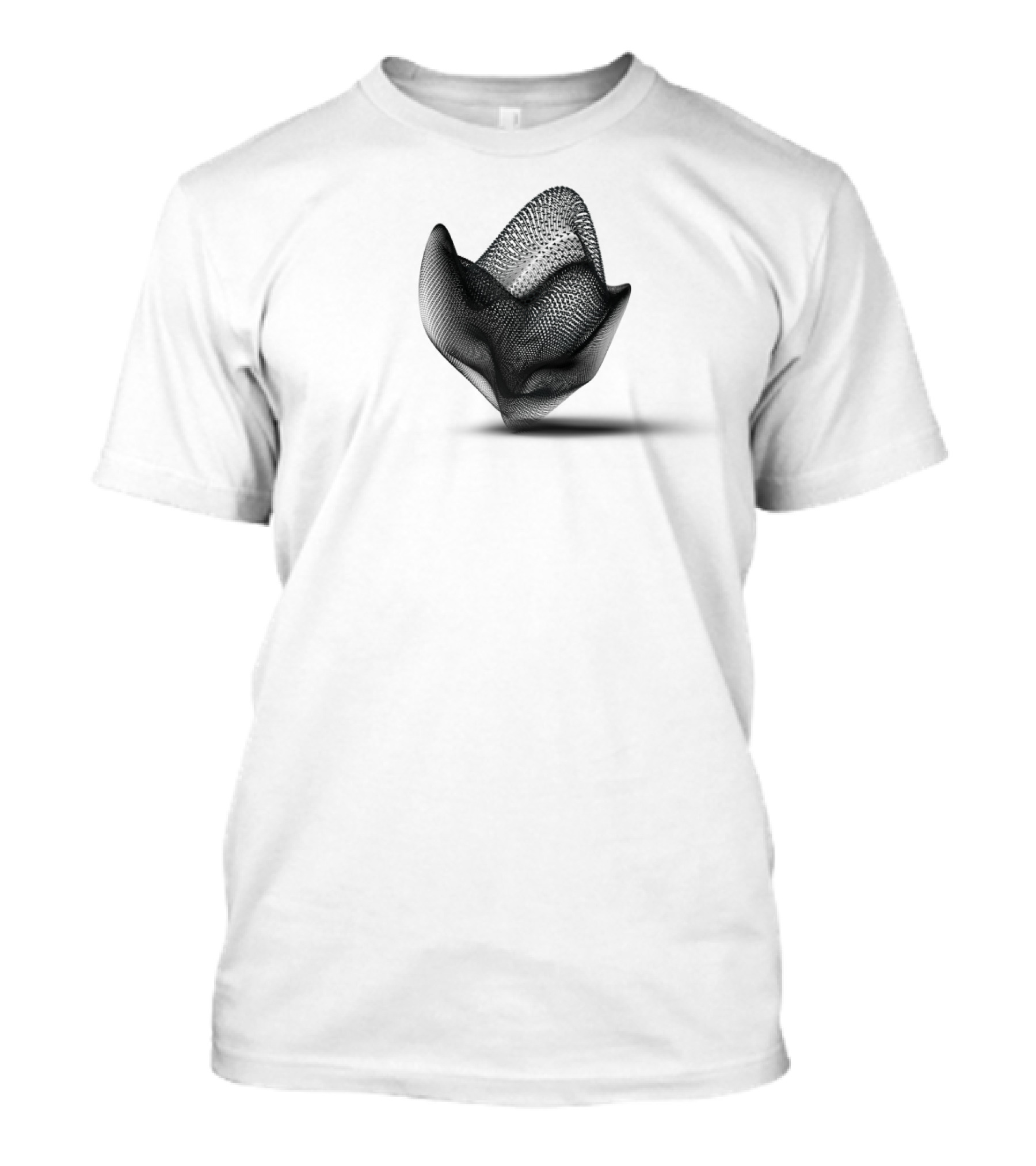 Digital Bloom Monochrome Mesh T-Shirt