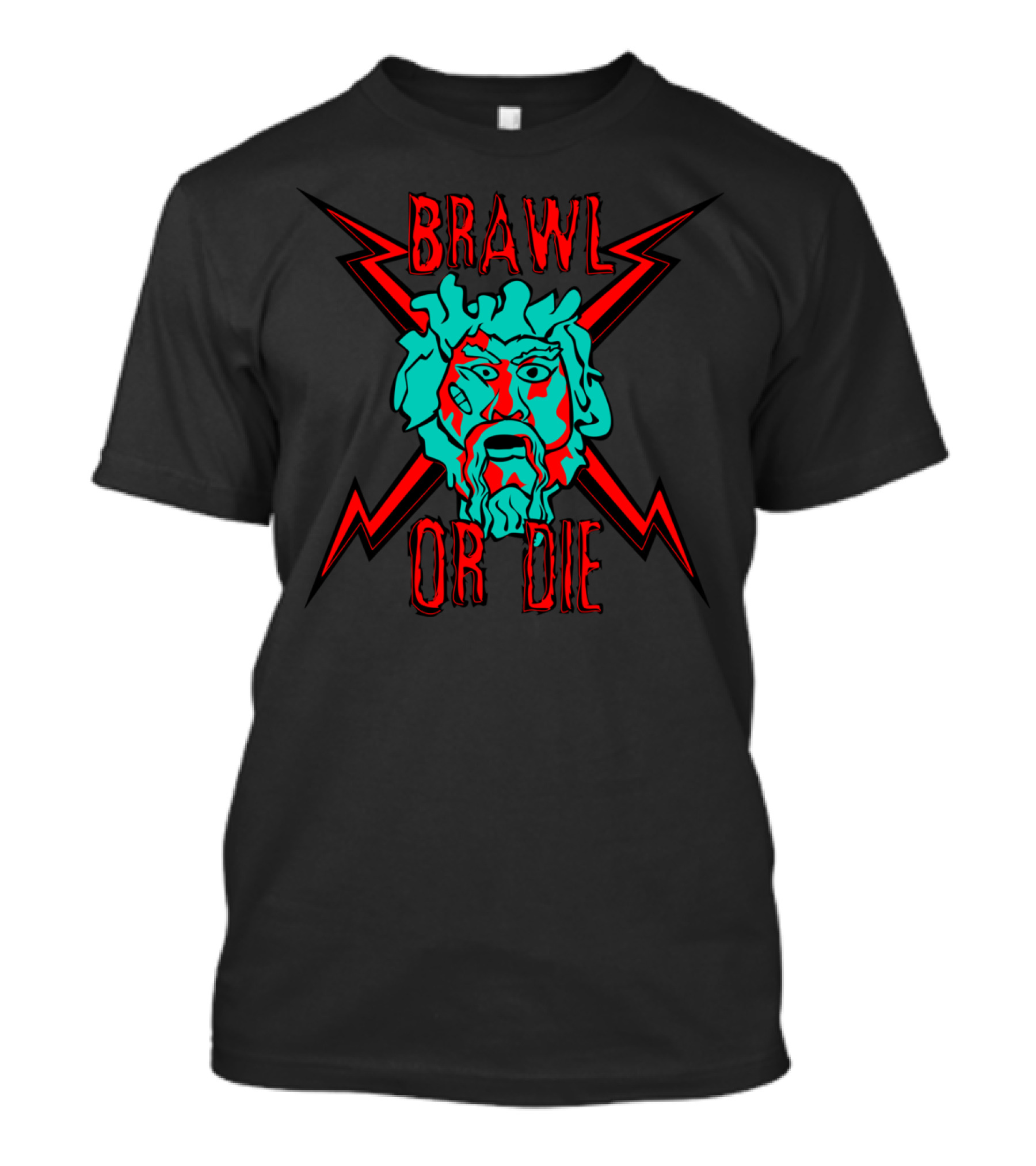 Brawl Or Die Lightning Face T-Shirt