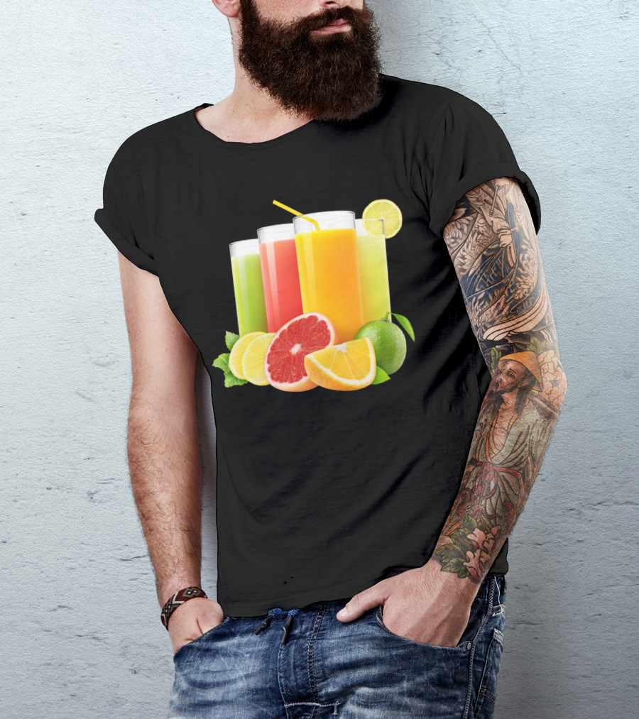 Citrus Juices Sti Fresh Lime Grapefruit Orange Lemon Mint T-Shirt