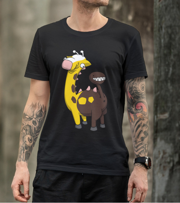 Giraffe Buttr Quirky Cartoon Character With Cute Expression T-Shirt
