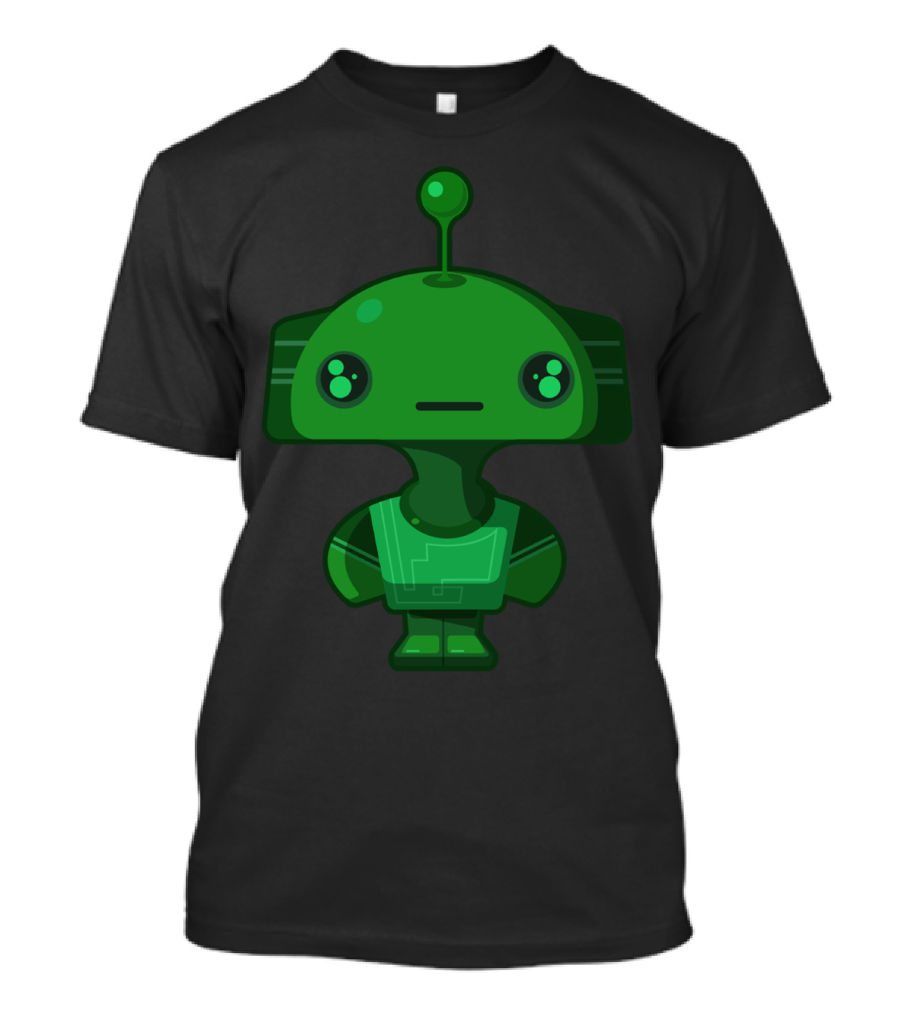 BABYBOT Mu Cute Green Robot Character T-Shirt